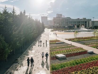 Drom Studio将一个单调的广场（Azatlyk Square）转变为一个活泼的公共空间