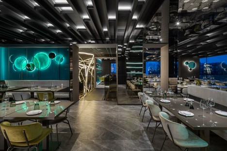Maurizio Lai  - 餐馆项目的灯具和几何形状