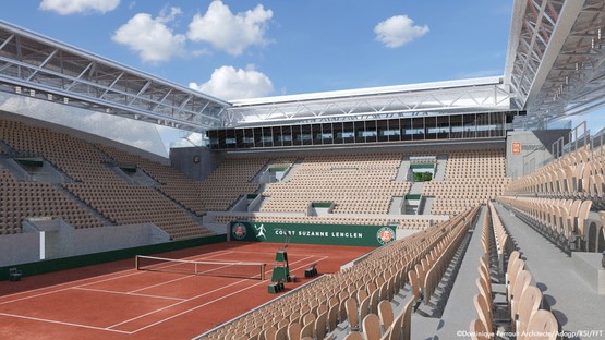 多米尼克•贝洛的屋顶在苏珊娜Lenglen网球场施塔德在巴黎罗兰加洛斯
