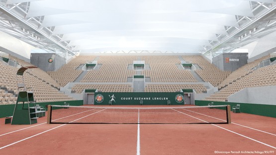 多米尼克•贝洛的屋顶在苏珊娜Lenglen网球场施塔德在巴黎罗兰加洛斯