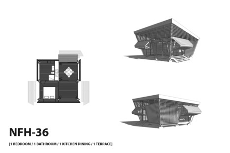 Schütte和A-01的Casa Sin Huella是野外自然环境的可扩展家园