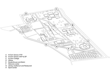 Zaa Zanon Architetti Associati：Treviso Roncade的H-Farm校园