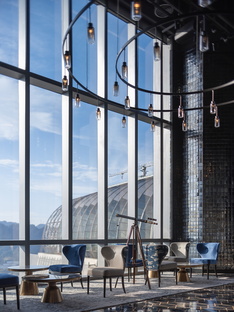 重庆莱佛士城洲际酒店由Moshe Safdie设计，内部由CL3设计