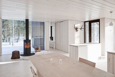 芬兰乡村的可持续房屋。