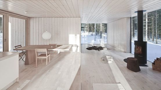 芬兰乡村的可持续房屋。