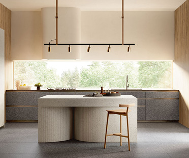 永恒的美与创新:Sapienstone厨房台面威尼斯风格的水磨石