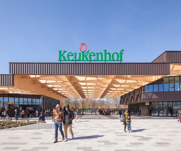 新的Keukenhof花园门户的木制框架 -  Mecanoo Architecten