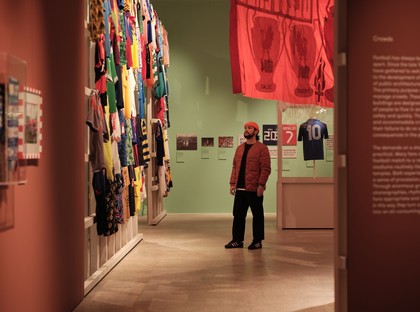 在伦敦设计博物馆的一个展览中的设计和足球